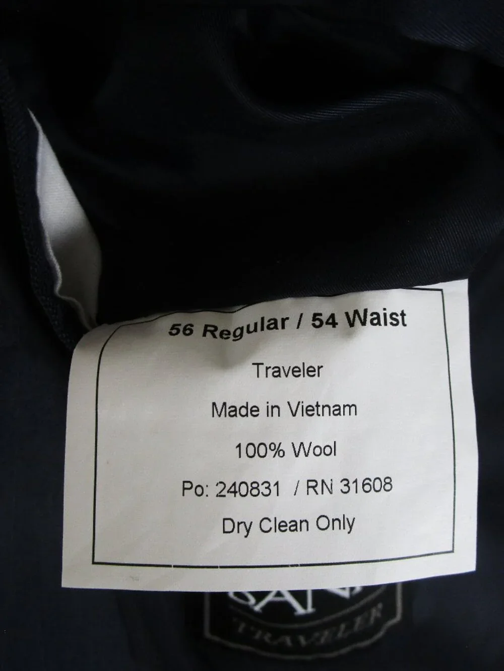 Jos. A. Bank Big & Tall Dark Gray Navy Wool Suit Size 56R Pants 54 X 30